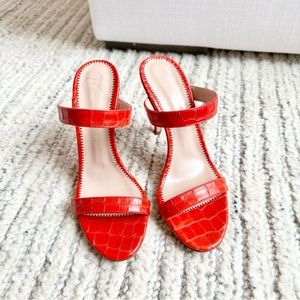 Giuseppe Zanotti NIB Red Crocodile Leather Mules
